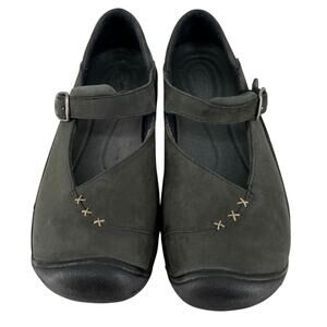 Keen Verona Mary Jane Shoes Womens Size 10 Green Leather Comfort Lagenlook